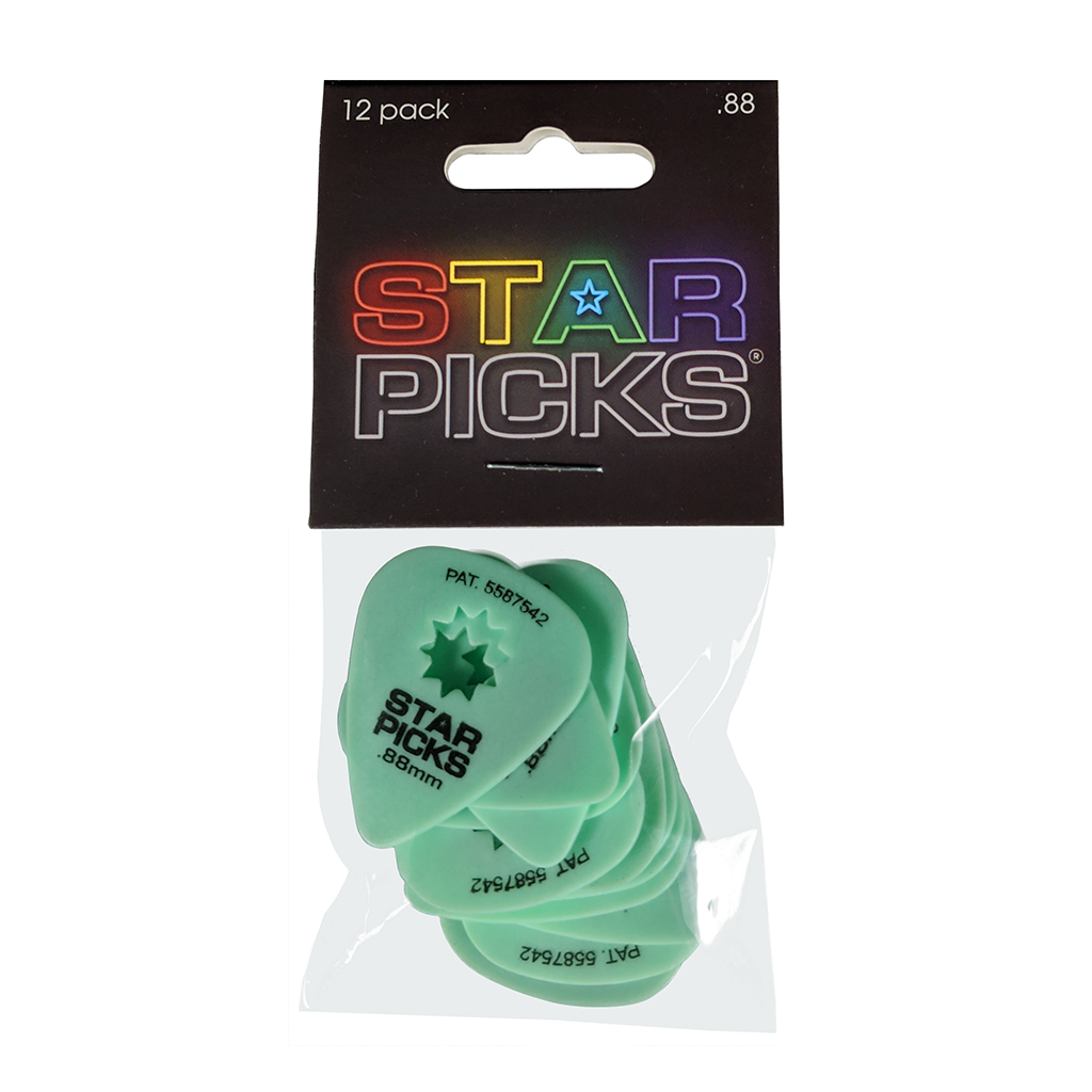 The Everly Brothers Star Picks, 0.88mm, Green, 12-Pack