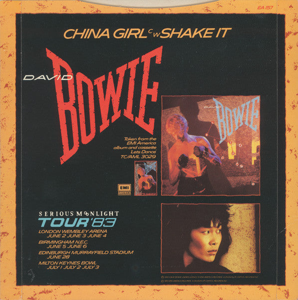 David Bowie – China Girl - Vinyl 7", 45 RPM, Single, Push-out Centre, UK 1983 (USED VG+)