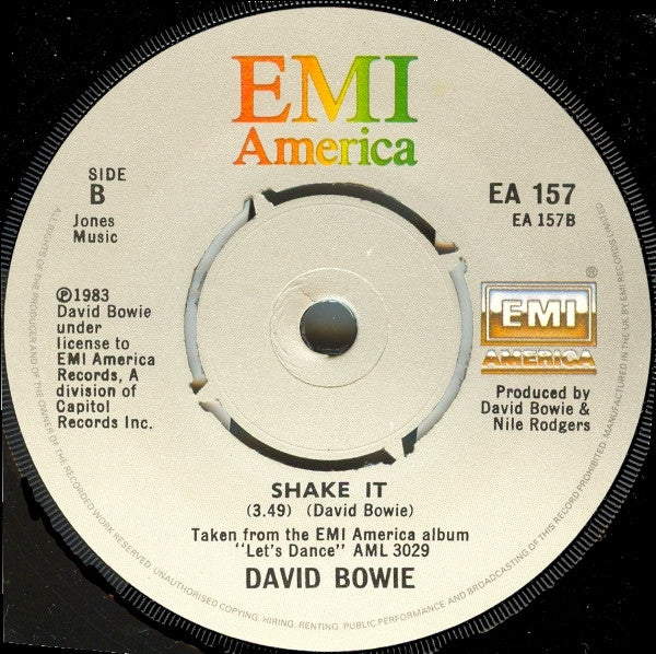David Bowie – China Girl - Vinyl 7", 45 RPM, Single, Push-out Centre, UK 1983 (USED VG+)
