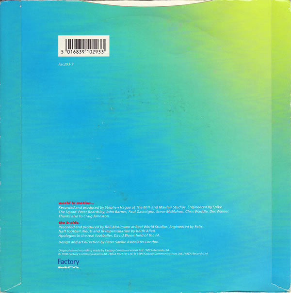 Englandneworder - World In Motion... - Vinyl 7", 45 RPM, Single, UK 1990 (USED VG+)