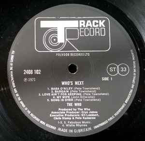 The Who - Who's Next - Vinyl LP, Album, UK 1971 (USED VG)