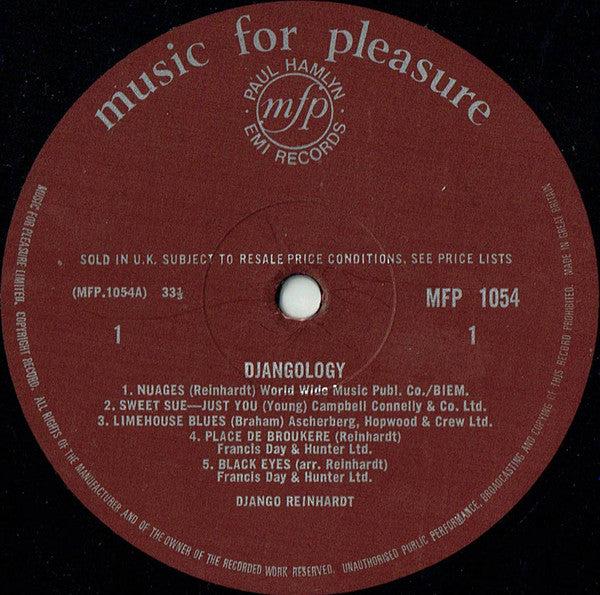 Django Reinhardt - Djangology - Vinyl LP, Compilation, UK 1965 (USED VG+)