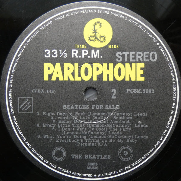 The Beatles – Beatles For Sale - Vinyl LP, Album, Reissue, New Zealand 1969 (USED VG)