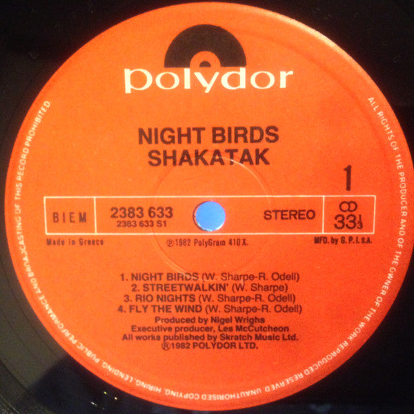 Shakatak - Night Birds - Vinyl LP, Album, 1982 (USED VG+)