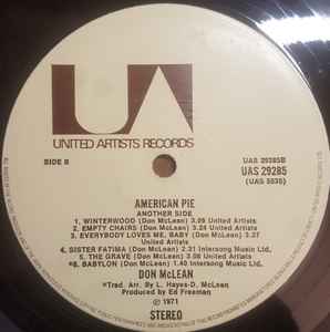 Don McLean – American Pie - Vinyl LP, Album, UK 1971 (USED VG+)