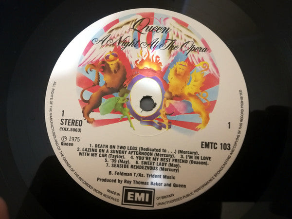 Queen - A Night At The Opera - Vinyl LP, Album, Reissue, Gatefold, UK (USED VG)