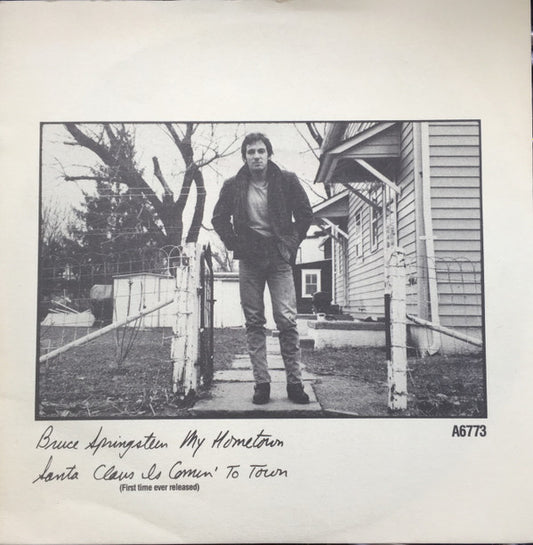 Bruce Springsteen – My Hometown / Santa Claus Is Comin' To Town - Vinyl 7", 45 RPM, Single, Stereo, UK 1985 (USED VG+)