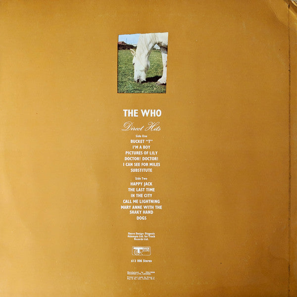 The Who – Direct Hits - Vinyl LP, Compilation, Stereo, UK 1986 (USED VG+)