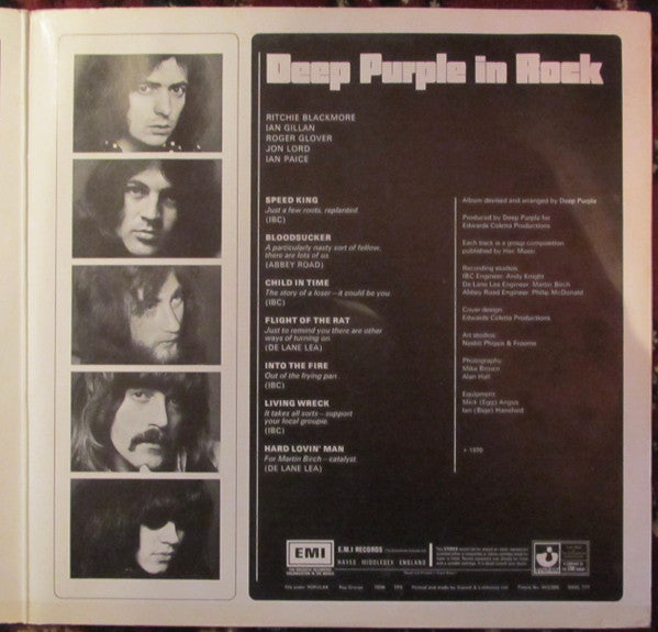 Deep Purple - Deep Purple In Rock -  Vinyl LP, Album, Repress, Gatefold, UK 1970 (USED VG)