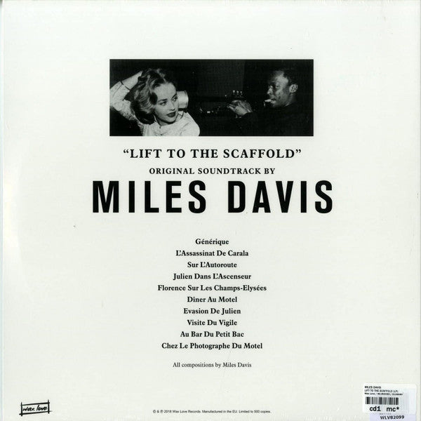 Miles Davis - Lift To The Scaffold - Original Soundtrack - Vinyl LP, Album, Reissue, 2018 (NEW SEALED)