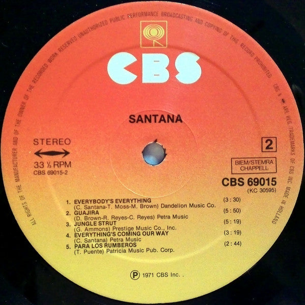 Santana - 3 - Vinyl LP, Album, Reissue, Stereo, Gatefold, 1978 (USED VG)