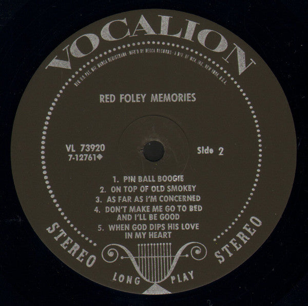 Red Foley - Memories - Vinyl LP, Album, Stereo, 1971 (USED VG+)