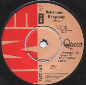 Queen – Bohemian Rhapsody - Vinyl 7", 45 RPM, Single, UK 1975 (USED VG+)