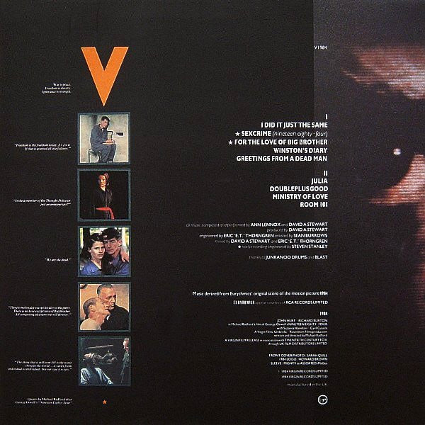 Eurythmics - 1984 (For The Love Of Big Brother) - Vinyl LP, Album, 1984 (USED VG+)