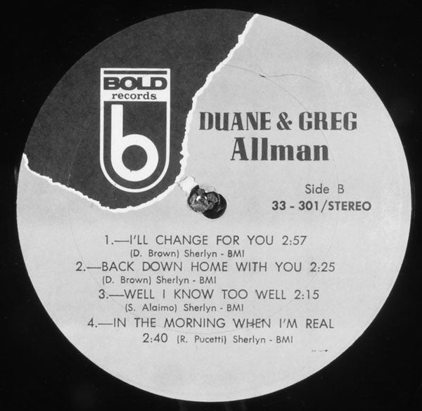 Duane & Greg Allman – Duane & Greg Allman - Vinyl LP, Album, Stereo, US 1972 (USED VG+)