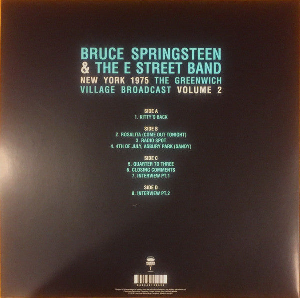 Bruce Springsteen & The E-Street Band - New York 1975 - The Greenwich Village Broadcast Vol. 2 - 2 x Vinyl LP, Unofficial Release, Stereo (NEW SEALED)