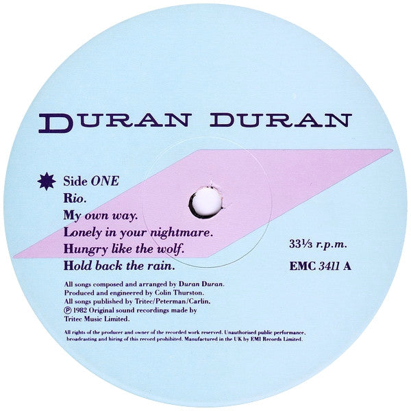 Duran Duran – Rio - Vinyl LP, Album, Stereo, Textured Sleeve, UK 1982 (USED VG+)
