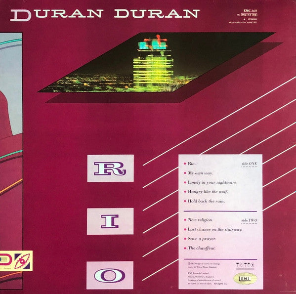 Duran Duran – Rio - Vinyl LP, Album, Stereo, Textured Sleeve, UK 1982 (USED VG+)
