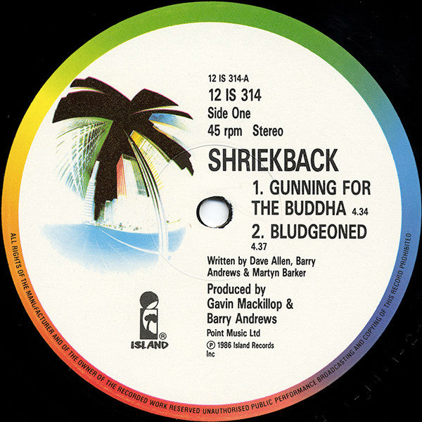 Shriekback - Gunning For The Buddha - Vinyl 12", 45 RPM, UK 1986 (USED VG+)