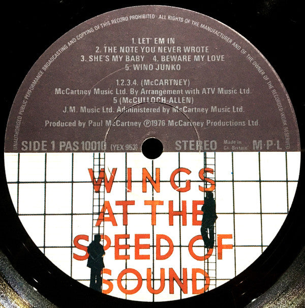 Wings - Wings At The Speed Of Sound - Vinyl LP, Album, Stereo, UK 1976 (USED VG)