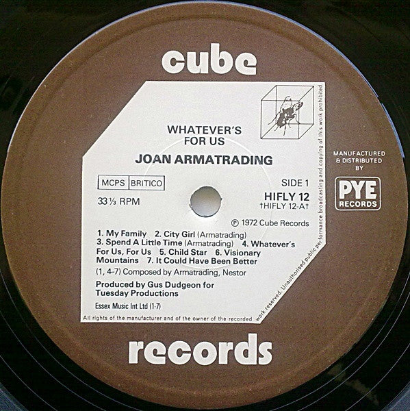 Joan Armatrading - Whatever's For Us - Vinyl LP, Album, Reissue, UK (USED VG+)