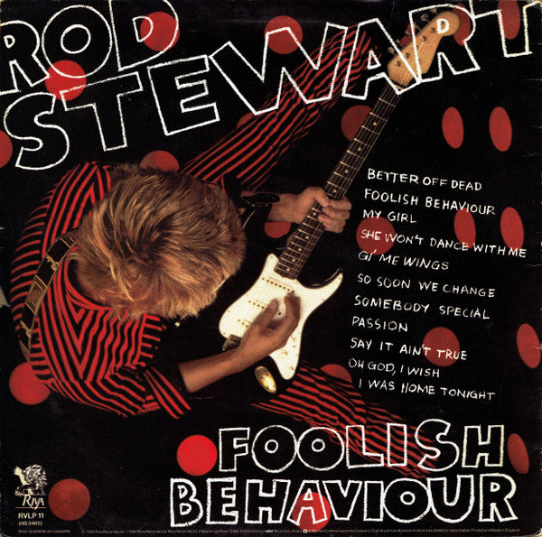Rod Stewart - Foolish Behaviour - Vinyl LP, Album, Stereo, UK 1980 (USED VG+)