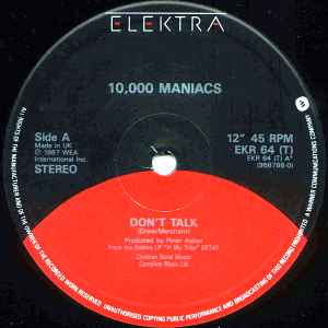 10,000 Maniacs – Don't Talk - Vinyl 12", 45 RPM, Single, UK 1987 (USED VG+)