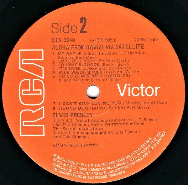 Elvis – Aloha From Hawaii Via Satellite - 2 × Vinyl LP, Album, Reissue, Stereo, Gatefold (USED VG)