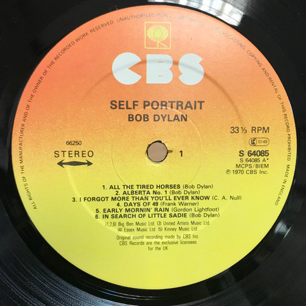Bob Dylan - Self Portrait - 2 × Vinyl LP, Album, Reissue, Glossy Gatefold, UK 1970 (USED NM)