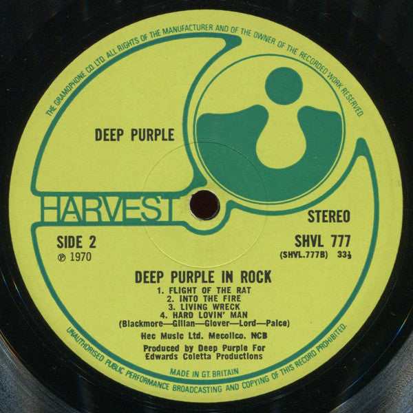 Deep Purple – Deep Purple In Rock - Vinyl LP, Album, Repress, Gatefold, UK 1970 (USED VG)
