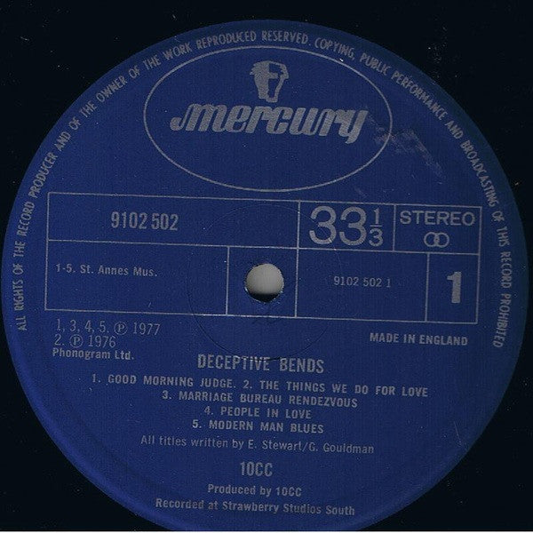 10cc – Deceptive Bends - Vinyl LP, Album, Stereo, Gatefold, UK 1977 (USED VG)