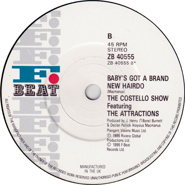 The Costello Show Featuring Confederates - Don't Let Me Be Misunderstood - Vinyl 7", 45 RPM, Single, Stereo, Matt Sleeve, UK 1986 (USED VG+)