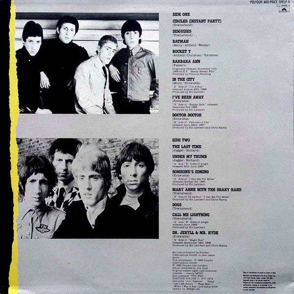 The Who - Rarities Vol. 1 "1966-1968" - Vinyl LP, Compilation, UK 1983 (USED VG+)