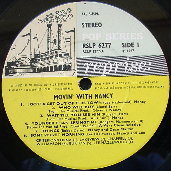 Nancy Sinatra - Movin' With Nancy - Vinyl LP, Album, Stereo, UK 1967 (USED VG)