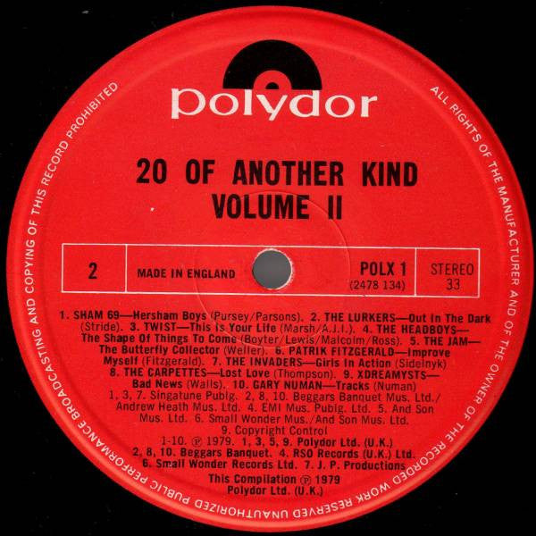 Various – 20 Of Another Kind Volume Two - Vinyl LP, Compilation, UK 1979 (USED VG+)