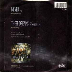 Heart - Never / These Dreams - Vinyl 7",45 RPM, Single, UK 1988 (USED VG+)