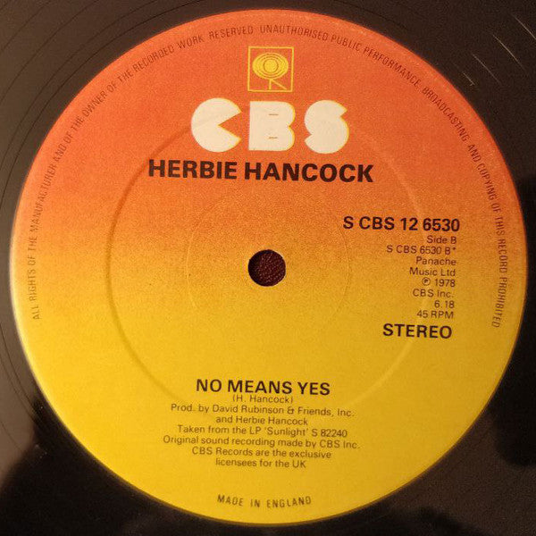 Herbie Hancock – I Thought It Was You / No Means Yes - Vinyl 12", 45 RPM, Single, Limited Edition, UK 1978 (USED VG)