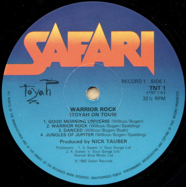 Toyah - Warrior Rock (Toyah On Tour) - 2 × Vinyl LP, Album, UK 1982 (USED VG+)