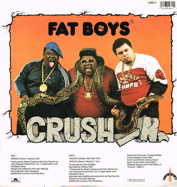 Fat Boys And The Beach Boys – Wipeout! - Vinyl 12", 45 RPM, Single, UK 1987 (USED VG+)