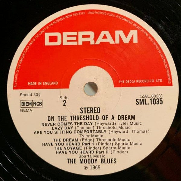 The Moody Blues – On The Threshold Of A Dream - Vinyl LP, Album, Stereo, UK 1969 (USED VG+)