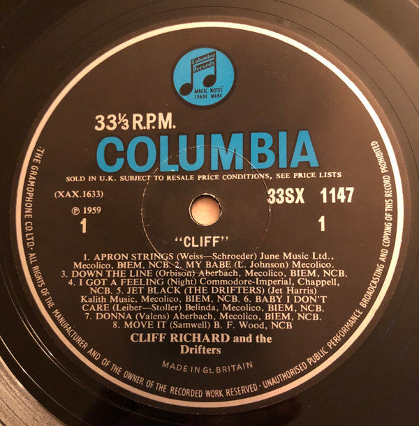 Cliff Richard And The Drifters - Cliff - Vinyl LP, Album, Reissue, UK (USE VG)