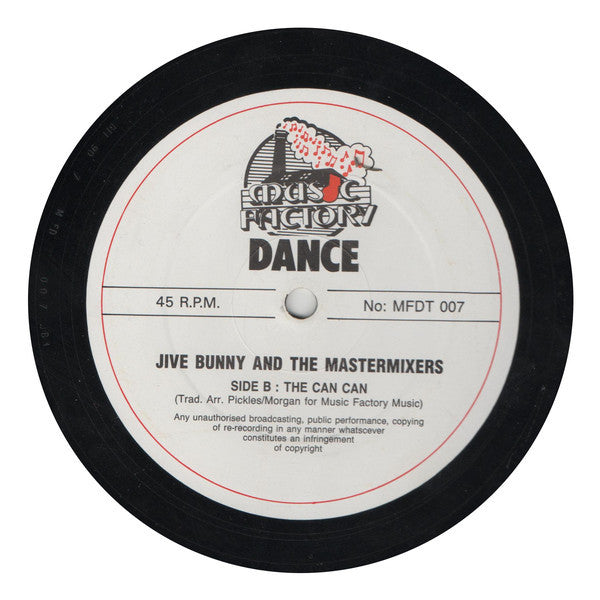 Jive Bunny And The Mastermixers – Can Can You Party - Vinyl 12", 45 RPM, UK 1990 (USED VG+)