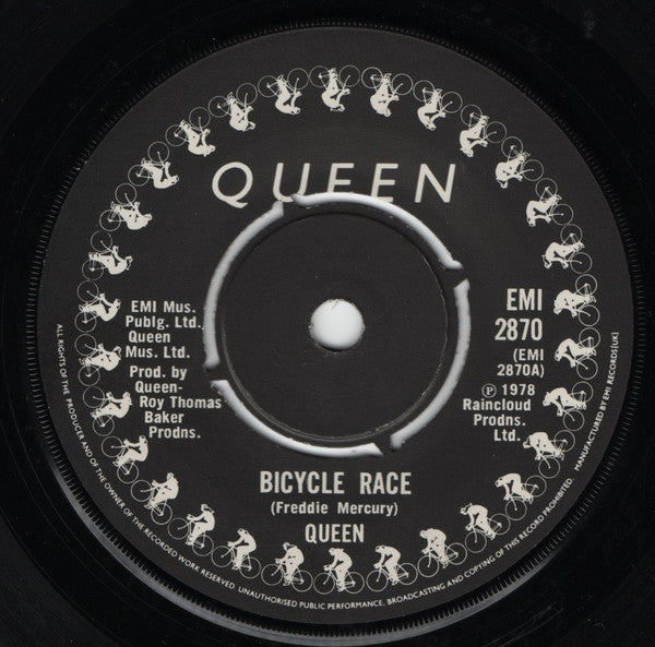 Queen – Bicycle Race / Fat Bottomed Girls - Vinyl 7", 45 RPM, Single, UK 1978 (USED VG+)