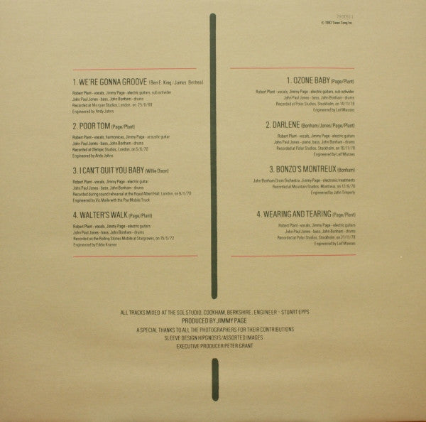 Led Zeppelin - Coda - Vinyl LP, Album, Stereo, 1982 (USED VG+)