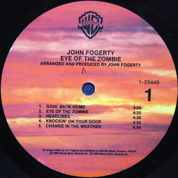 John Fogerty - Eye Of The Zombie - Vinyl LP, Album, US 1986 (USED VG+)