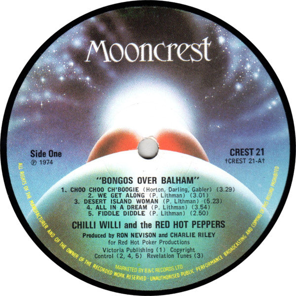 Chilli Willi And The Red Hot Peppers - Bongos Over Balham - Vinyl LP, Album, UK 1974 (USED VG+)