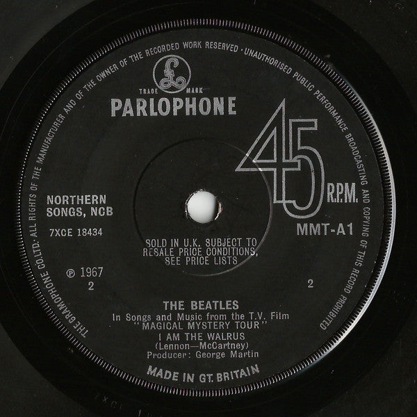 The Beatles – Magical Mystery Tour - 2 × Vinyl 7", 45 RPM, EP, Mono, Solid Centre, UK 1967 (USED VG)