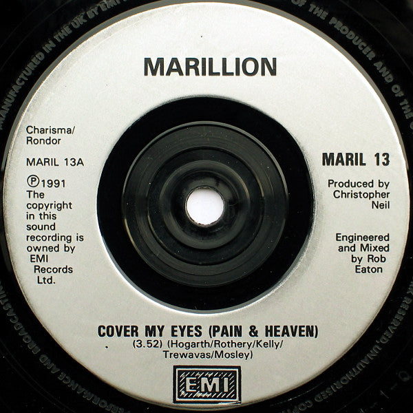Marillion – Cover My Eyes (Pain And Heaven) - Vinyl 7", 45 RPM, Single, UK 1991 (USED VG+)