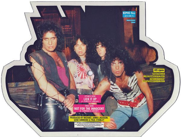 Kiss - Lick It Up - Vinyl 7", 45 RPM, Single, Shaped Picture Disc, Stereo, UK 1983 (USED VG+)