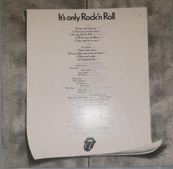 The Rolling Stones - It's Only Rock 'N Roll - Vinyl LP, Album, UK 1974 (USED VG+)